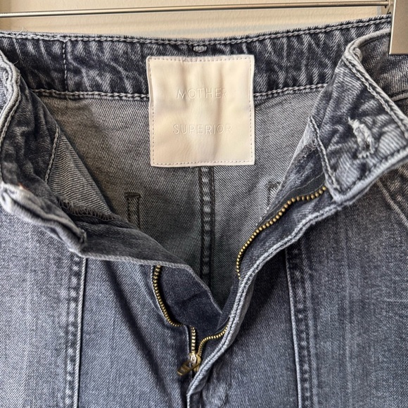 MOTHER SUPERIOR The Private Zip Pocket High Rise Cropped Wide Leg Jeans Size 28 - Picture 8 of 11
